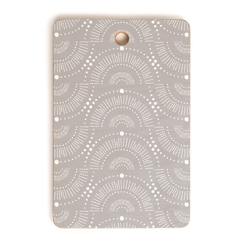 Heather Dutton Rise And Shine Taupe Cutting Board Rectangle
