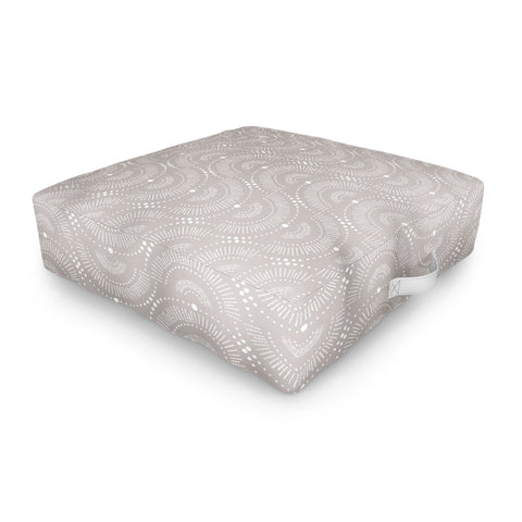 Heather Dutton Rise And Shine Taupe Outdoor Floor Cushion