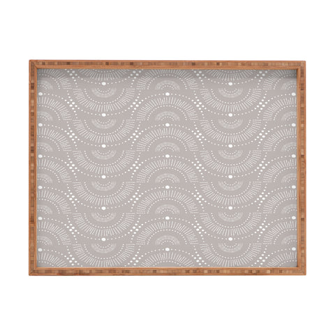 Heather Dutton Rise And Shine Taupe Rectangular Tray