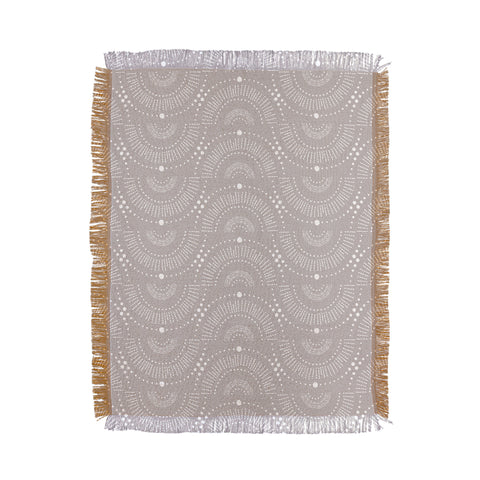 Heather Dutton Rise And Shine Taupe Throw Blanket