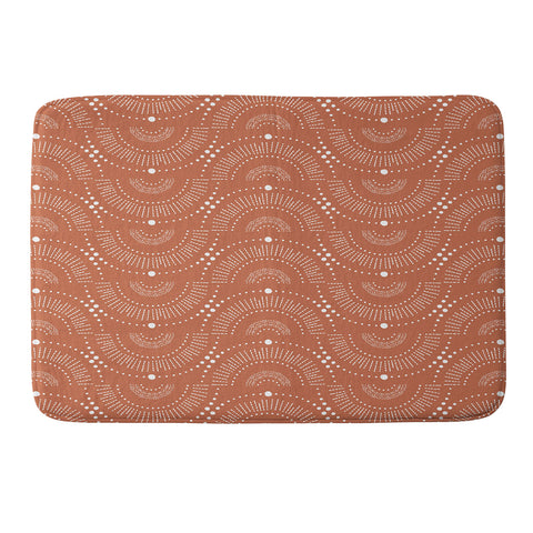 Heather Dutton Rise And Shine Terra Cotta Memory Foam Bath Mat