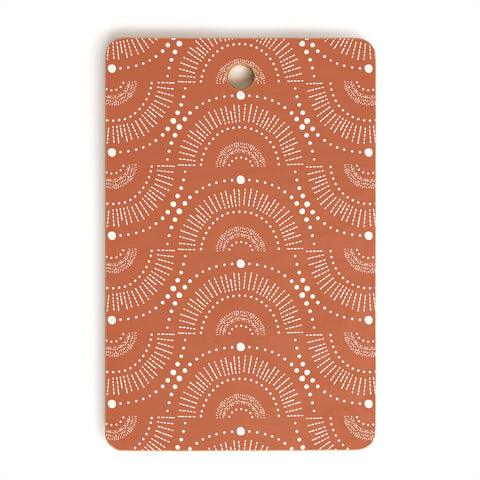 Heather Dutton Rise And Shine Terra Cotta Cutting Board Rectangle