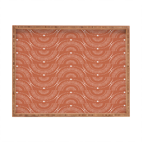 Heather Dutton Rise And Shine Terra Cotta Rectangular Tray