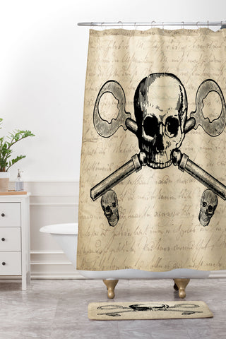 Heather Dutton Skeleton Key Shower Curtain And Mat