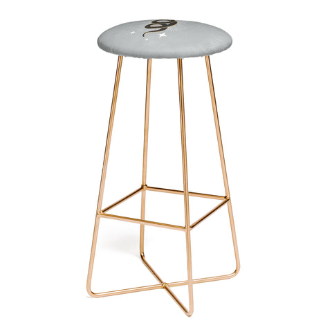 Heather Dutton Slither Gray Bar Stool