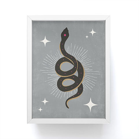 Heather Dutton Slither Gray Framed Mini Art Print