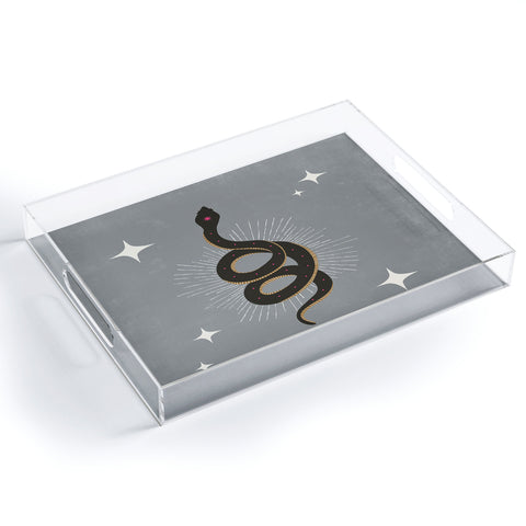 Heather Dutton Slither Gray Acrylic Tray