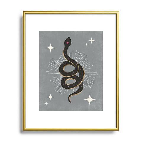 Heather Dutton Slither Gray Metal Framed Art Print