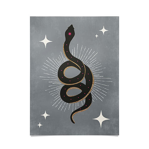 Heather Dutton Slither Gray Poster