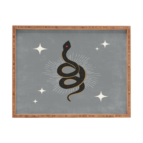 Heather Dutton Slither Gray Rectangular Tray