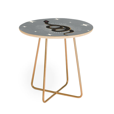 Heather Dutton Slither Gray Round Side Table