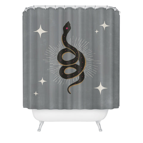 Heather Dutton Slither Gray Shower Curtain