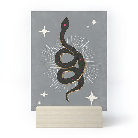 Heather Dutton Slither Gray Mini Art Print