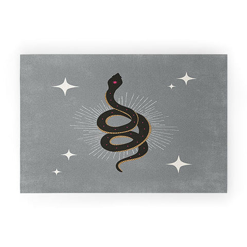 Heather Dutton Slither Gray Welcome Mat