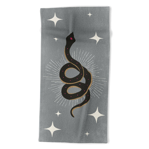 Heather Dutton Slither Gray Beach Towel