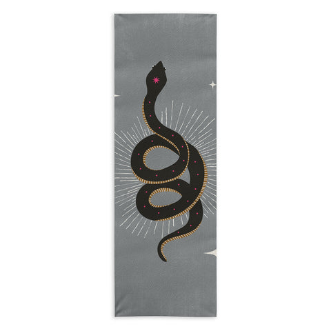 Heather Dutton Slither Gray Yoga Towel