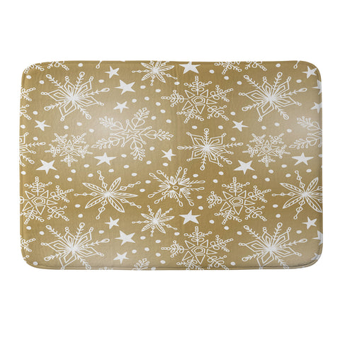 Heather Dutton Snow Squall Guilded Memory Foam Bath Mat