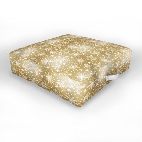 Heather Dutton Snow Squall Guilded Outdoor Floor Cushion