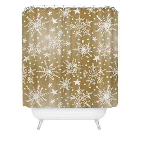 Heather Dutton Snow Squall Guilded Shower Curtain