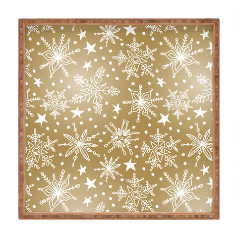 Heather Dutton Snow Squall Guilded Square Tray