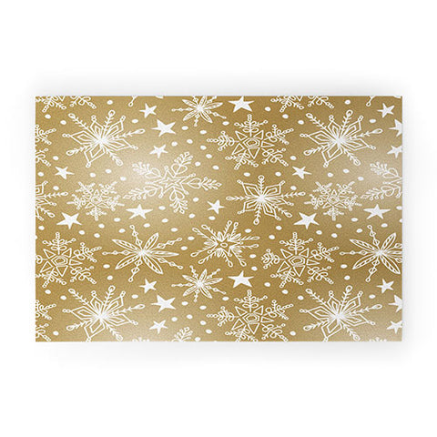 Heather Dutton Snow Squall Guilded Welcome Mat