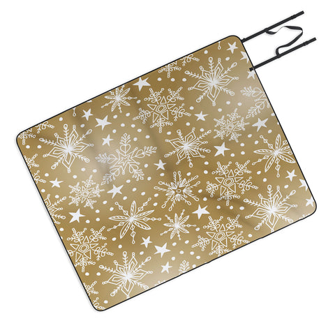 Heather Dutton Snow Squall Guilded Picnic Blanket