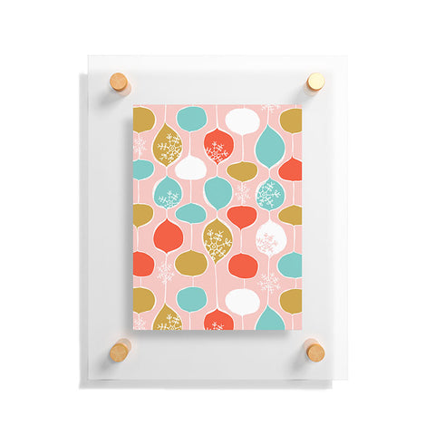 Heather Dutton Snowflake Holiday Bobble Chill Pink Floating Acrylic Print