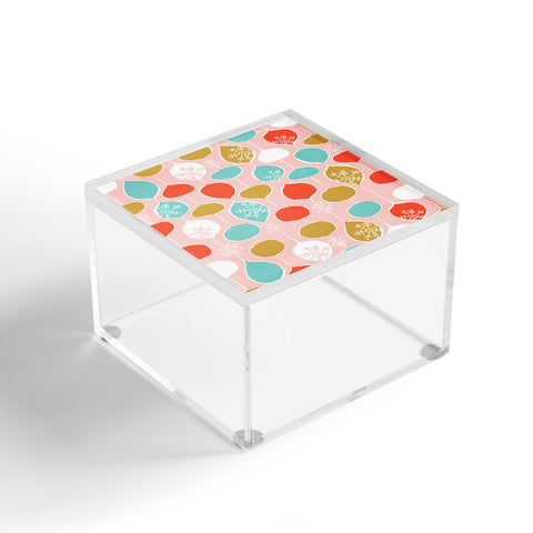 Heather Dutton Snowflake Holiday Bobble Chill Pink Acrylic Box