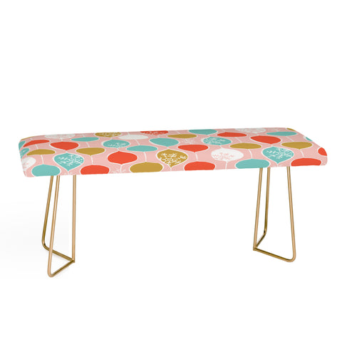 Heather Dutton Snowflake Holiday Bobble Chill Pink Bench
