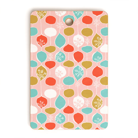 Heather Dutton Snowflake Holiday Bobble Chill Pink Cutting Board Rectangle