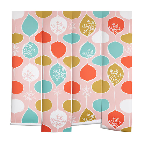 Heather Dutton Snowflake Holiday Bobble Chill Pink Wall Mural