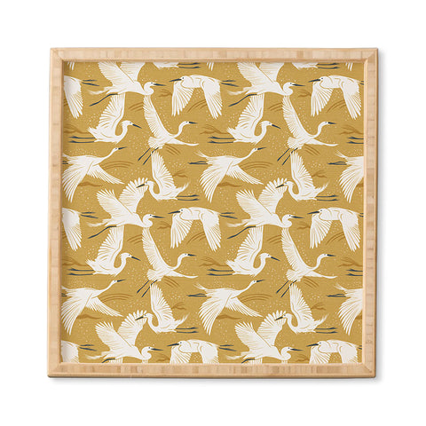 Heather Dutton Soaring Wings Goldenrod Yellow Framed Wall Art