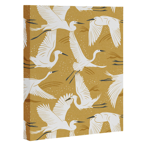 Heather Dutton Soaring Wings Goldenrod Yellow Art Canvas