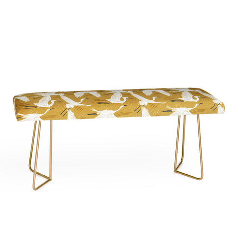 Heather Dutton Soaring Wings Goldenrod Yellow Bench