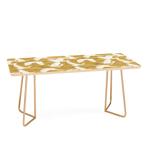 Heather Dutton Soaring Wings Goldenrod Yellow Coffee Table