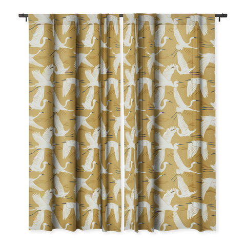 Heather Dutton Soaring Wings Goldenrod Yellow Blackout Window Curtain