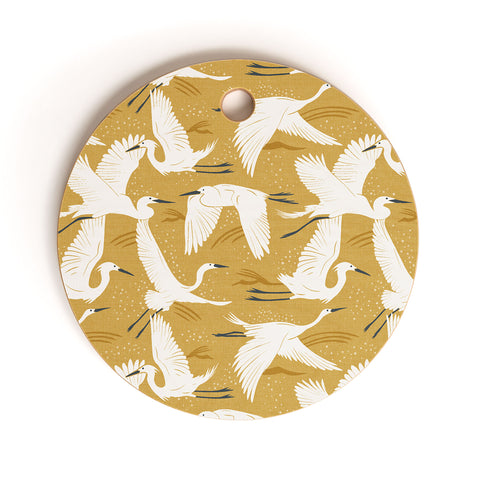 Heather Dutton Soaring Wings Goldenrod Yellow Cutting Board Round