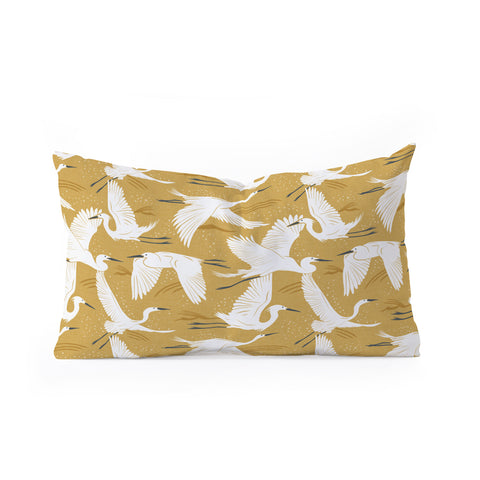 Heather Dutton Soaring Wings Goldenrod Yellow Oblong Throw Pillow