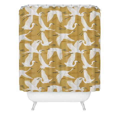Heather Dutton Soaring Wings Goldenrod Yellow Shower Curtain