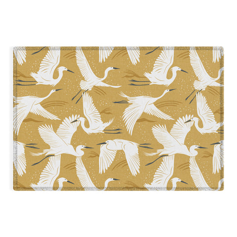 Heather Dutton Soaring Wings Goldenrod Yellow Outdoor Rug
