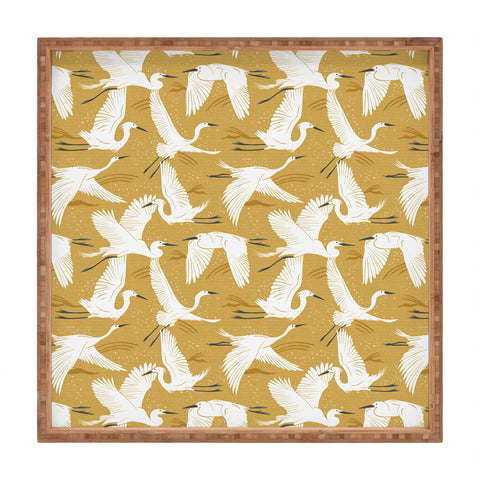 Heather Dutton Soaring Wings Goldenrod Yellow Square Tray