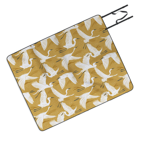 Heather Dutton Soaring Wings Goldenrod Yellow Picnic Blanket