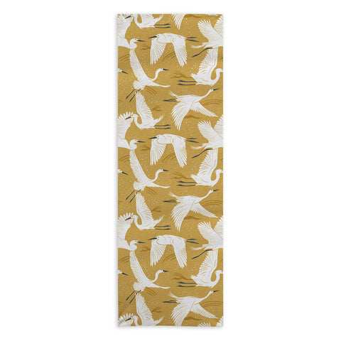 Heather Dutton Soaring Wings Goldenrod Yellow Yoga Towel