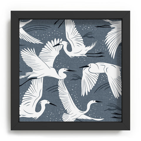Heather Dutton Soaring Wings Steel Blue Grey Recessed Framing Square
