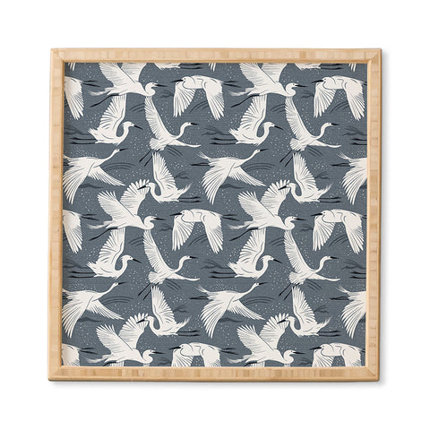 Heather Dutton Soaring Wings Steel Blue Grey Framed Wall Art