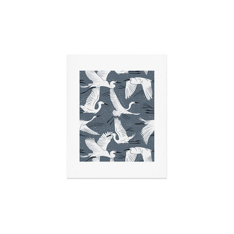 Heather Dutton Soaring Wings Steel Blue Grey Art Print