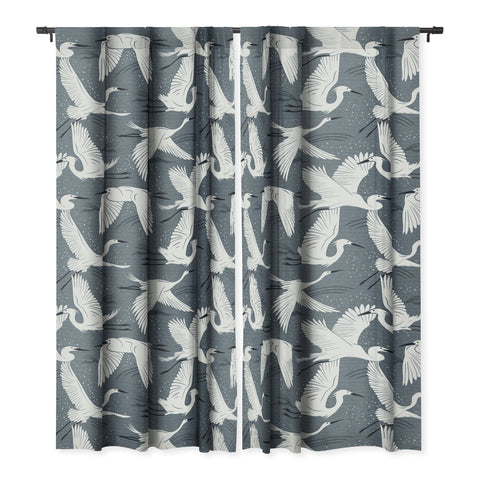 Heather Dutton Soaring Wings Steel Blue Grey Blackout Non Repeat