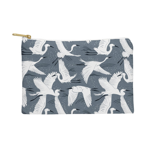 Heather Dutton Soaring Wings Steel Blue Grey Pouch