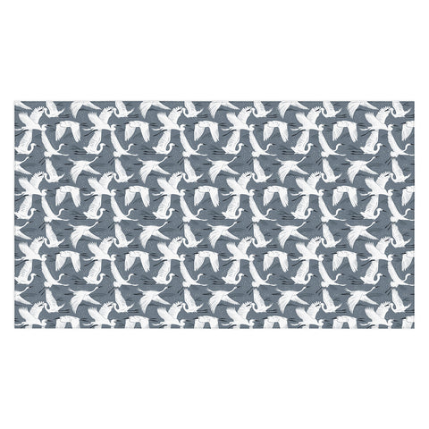 Heather Dutton Soaring Wings Steel Blue Grey Tablecloth