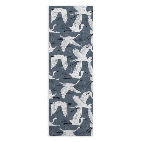 Heather Dutton Soaring Wings Steel Blue Grey Yoga Towel